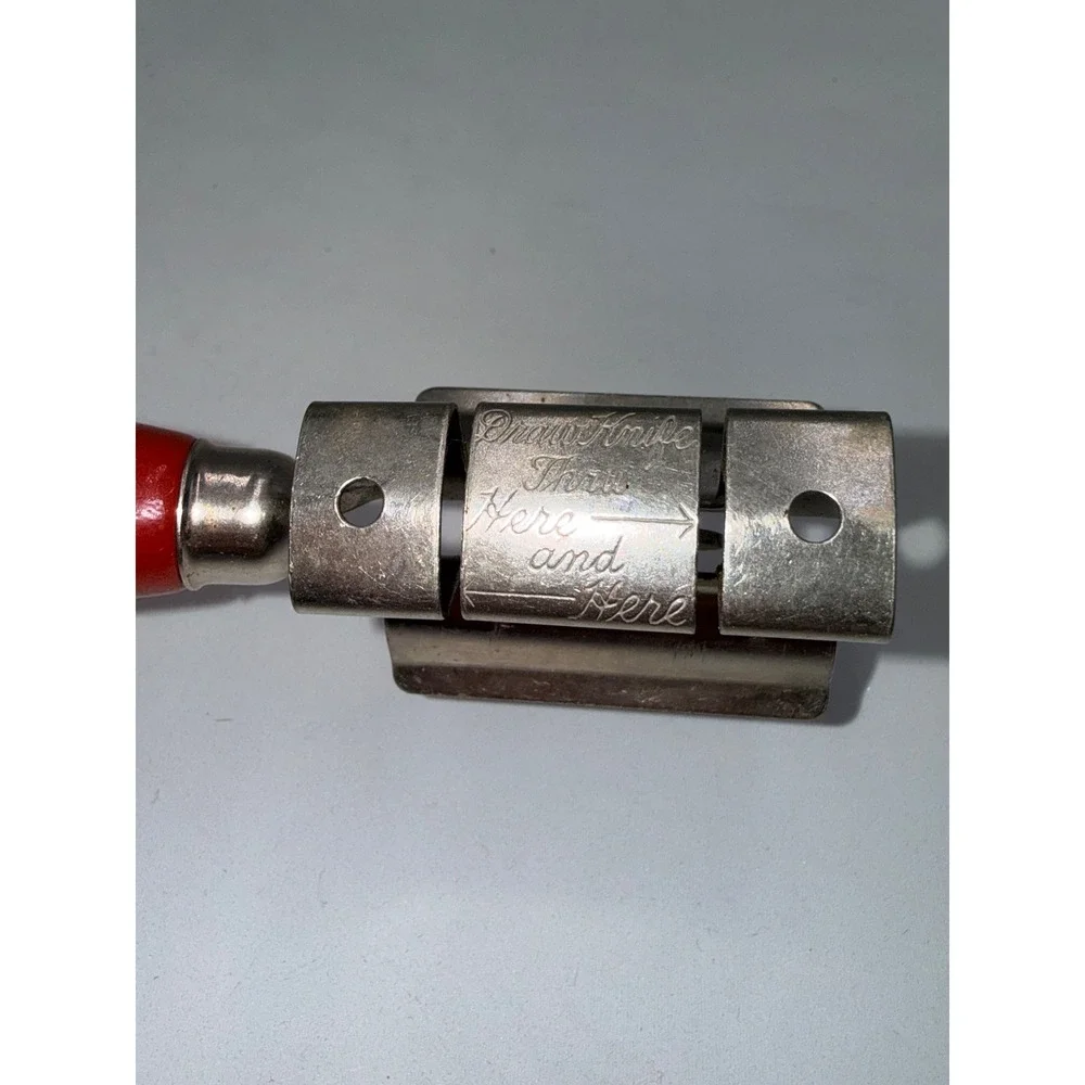 Knife Sharpener Red Vintage Siegler Warm Floor Heaters Promo Tool
